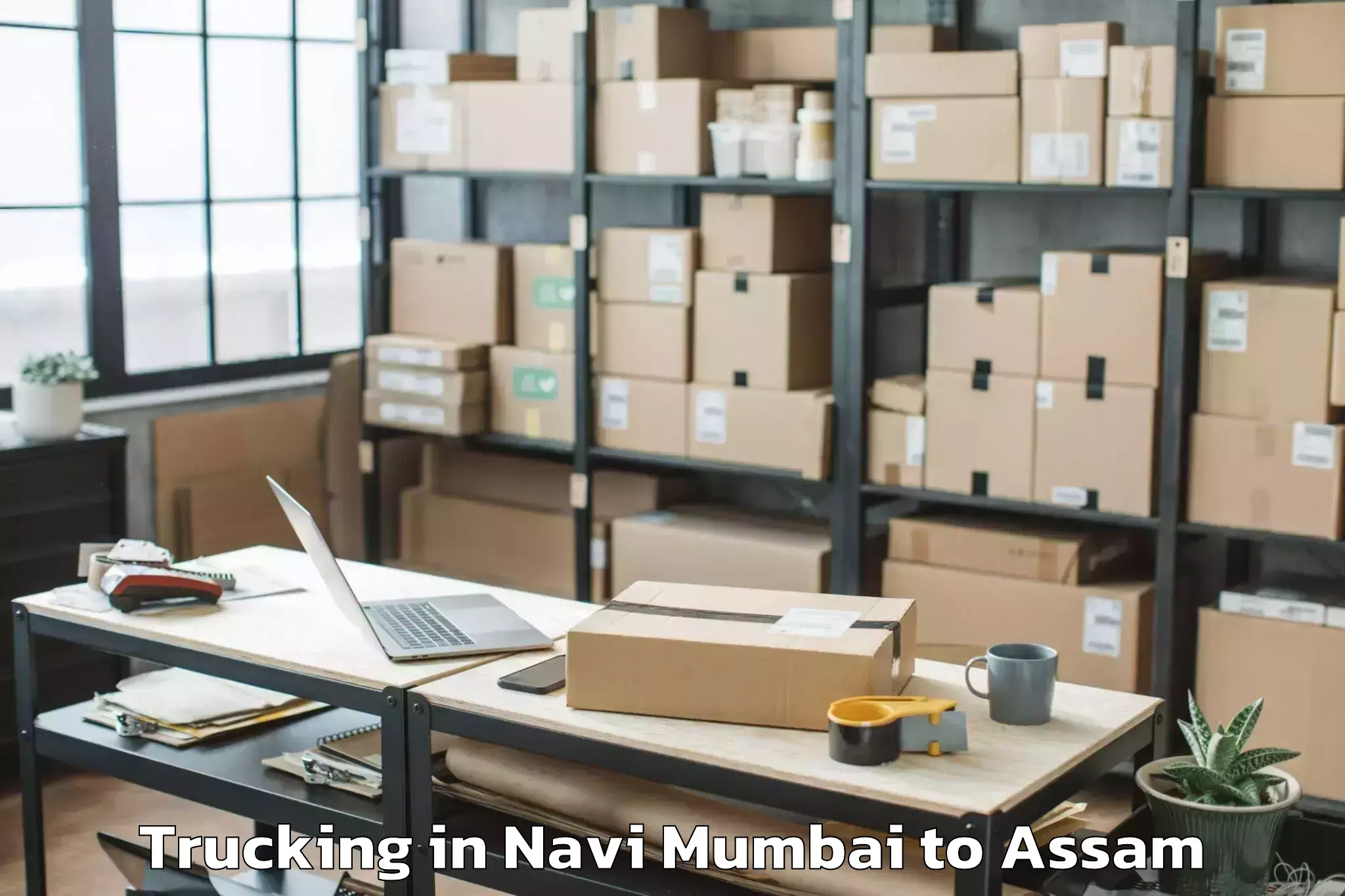 Hassle-Free Navi Mumbai to Biswanath Chariali Trucking